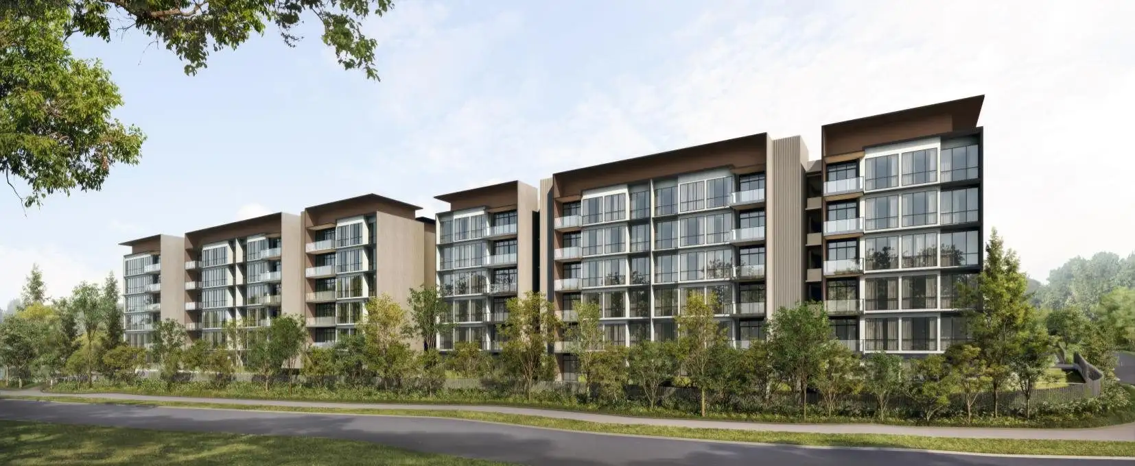 The six-storey blocks from Holland Link